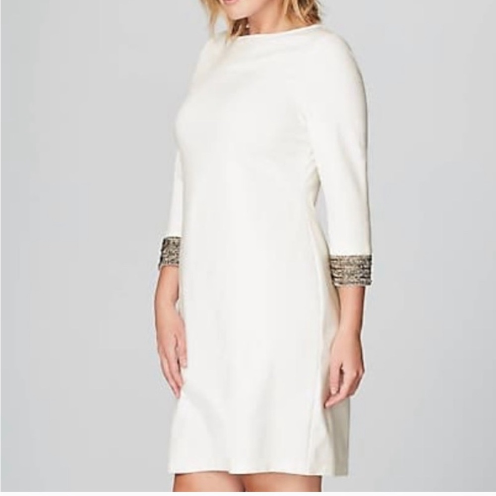 NWT J Jill sequen white dress. Medium.